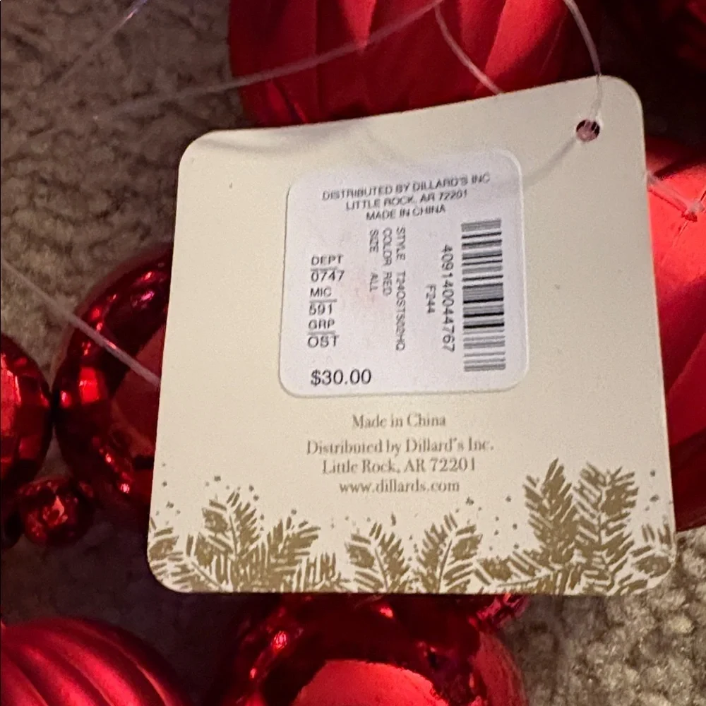 6’ Shatterproof Christmas Ball Garland